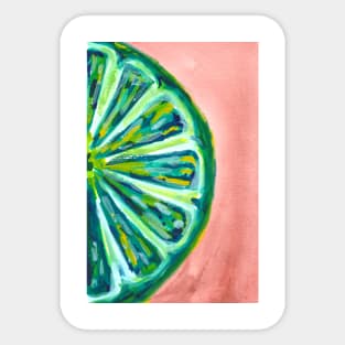 Lime Fruit Slice Sticker